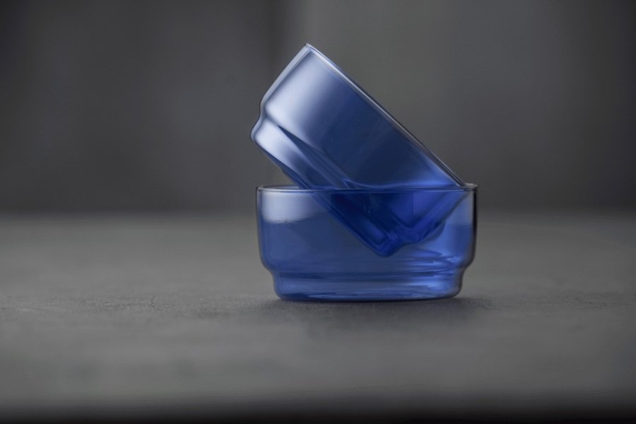 Lyngby Glas Torino Schssel 2er Set 12 cm, Blau