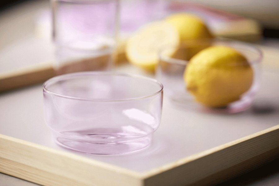 Lyngby Glas Torino Schssel 2er Set 12 cm, Rosa