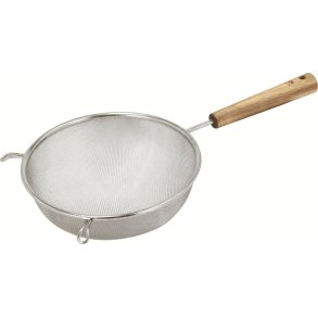 HOLM Drahtsieb 20 cm, Stahl/Akazienholz