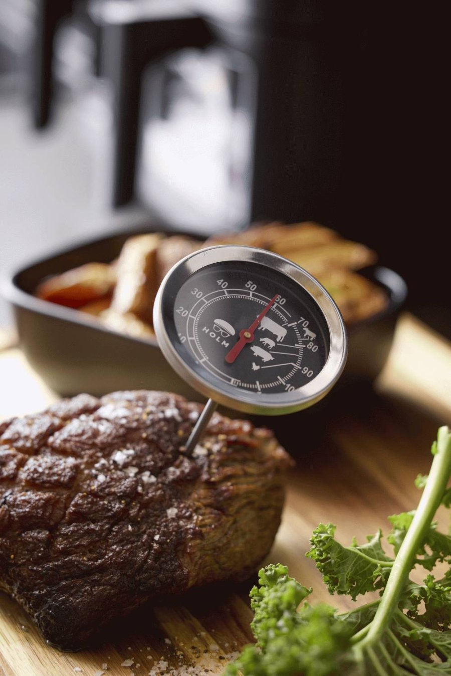 HOLM Bratthermometer 7 cm, Stahl