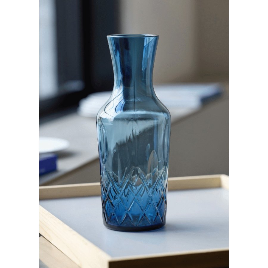 Lyngby Glas Sorrento Wasserkaraffe 1 L, Blau