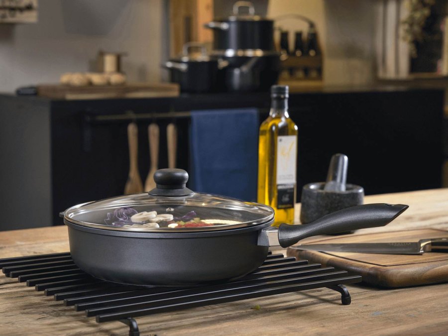 Funktion Sauterpfanne mit Keramik-Antihaftbeschichtung 28 cm, Schwarz