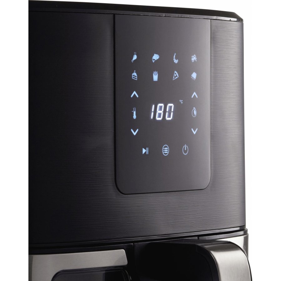 HOLM Heiluftfritteuse mit Fenster 9 L, Schwarz