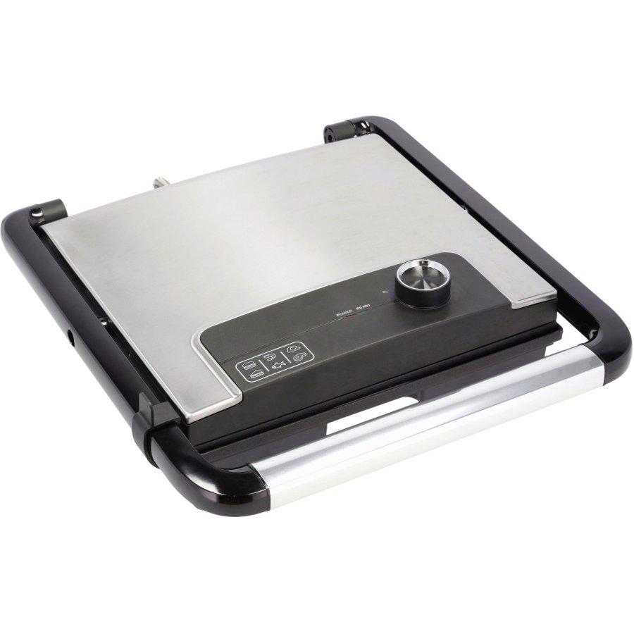 HOLM Paninigrill 2000W, Silber/Schwarz