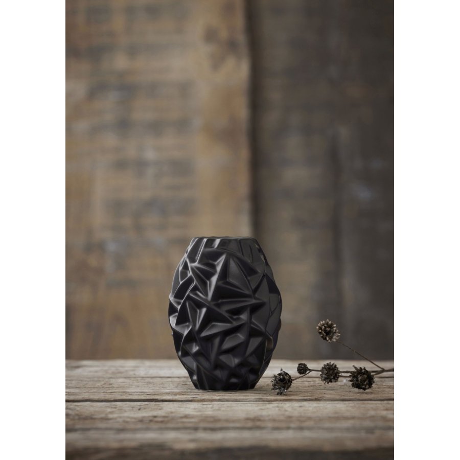 Mors Willow Vase H16 cm, Schwarz