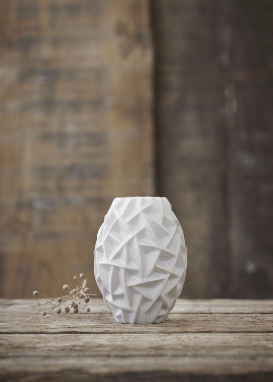 Mors Willow Vase H16 cm, Wei