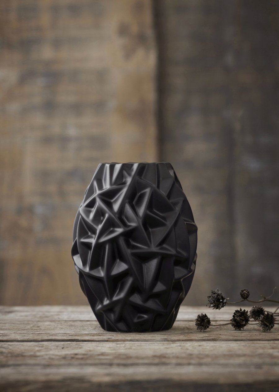 Mors Willow Vase H21 cm, Schwarz