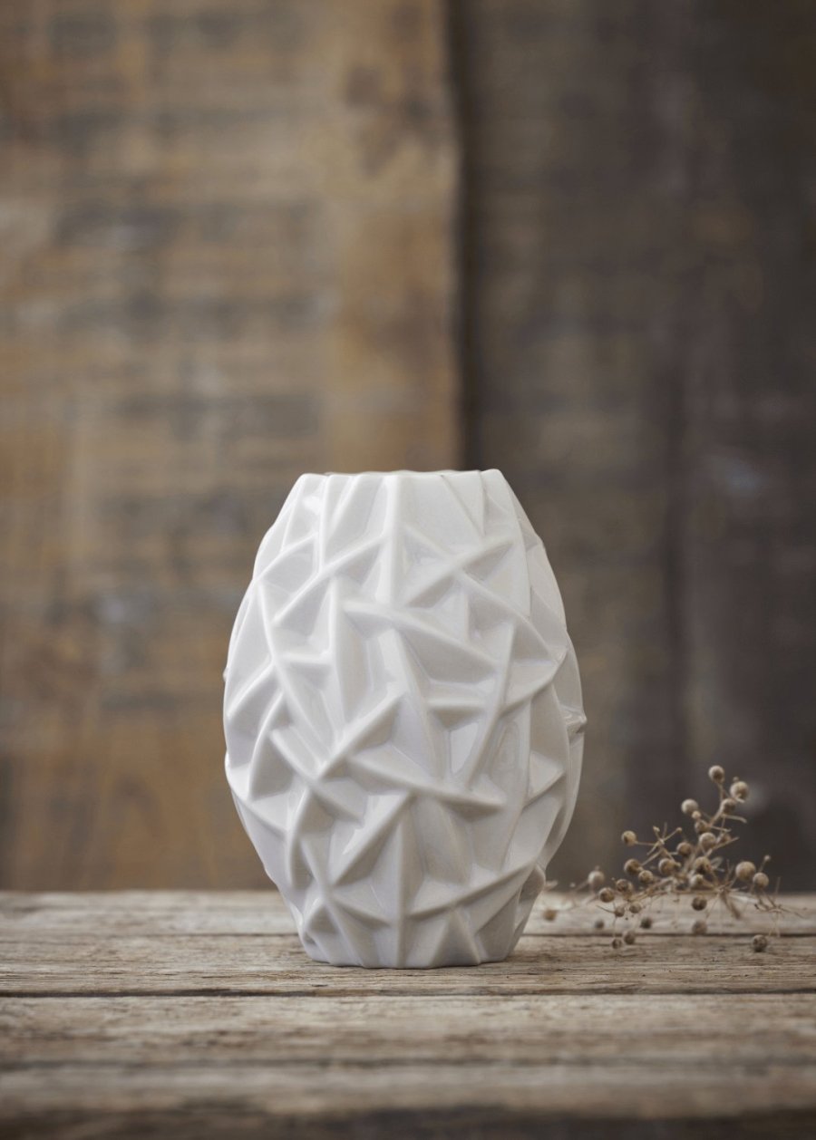 Mors Weidenvase H21 cm, Wei