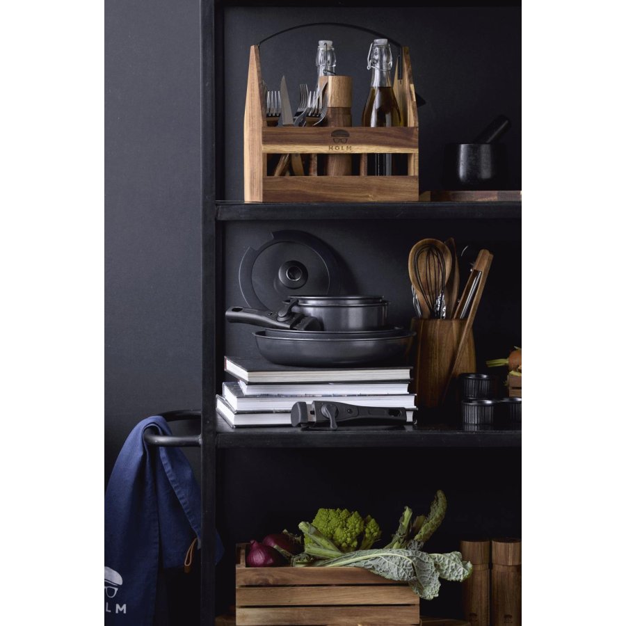 HOLM Bratpfannenset mit abnehmbarem Griff 2er Set 24/28 cm