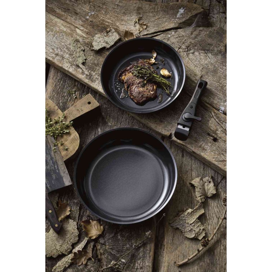 HOLM Bratpfannenset mit abnehmbarem Griff 2er Set 24/28 cm