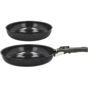 HOLM Bratpfannenset mit abnehmbarem Griff 2er Set 24/28 cm