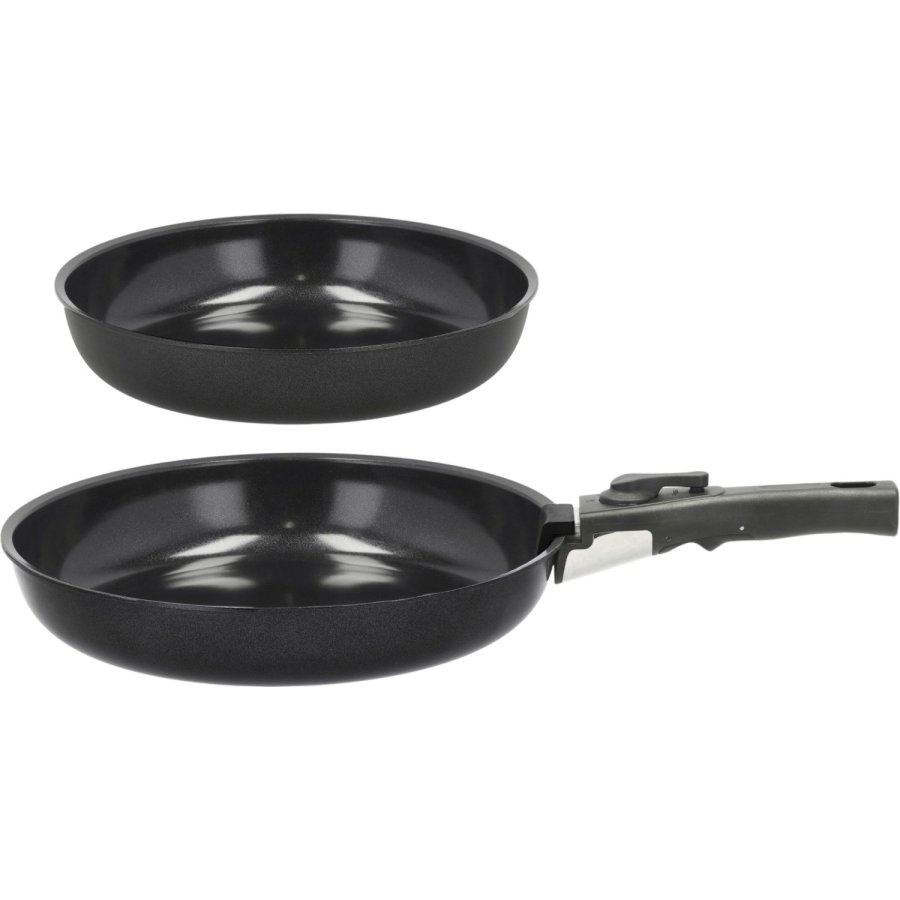 HOLM Bratpfannenset mit abnehmbarem Griff 2er Set 24/28 cm