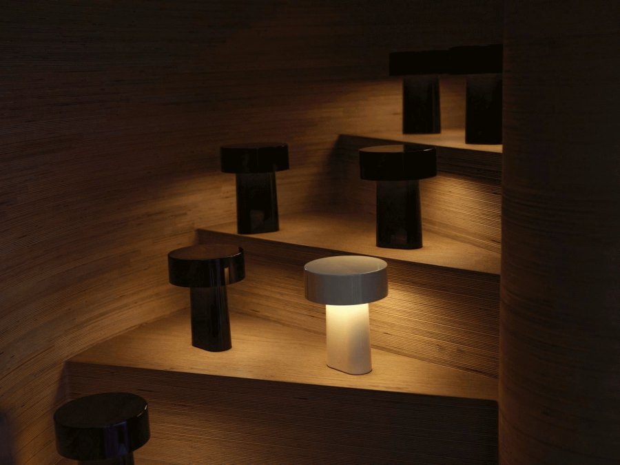 Zone Denmark Oblong Tischlampe H18 cm, Warm Grey