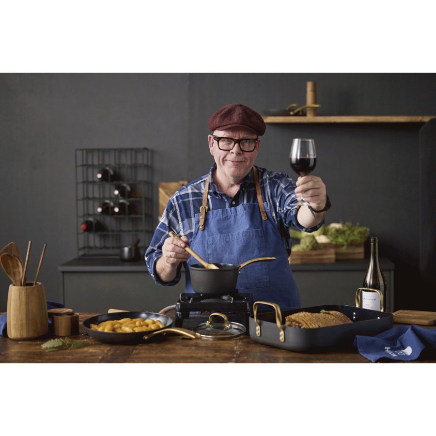 HOLM Brasserie Bratpfanne mit keramischer Antihaftbeschichtung 34x26 cm, Aluminium