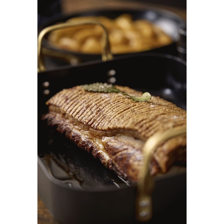 HOLM Brasserie Bratpfanne mit keramischer Antihaftbeschichtung 34x26 cm, Aluminium