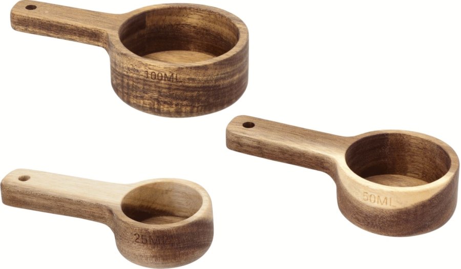 HOLM Messlffel-Set 3er Set, Akazie