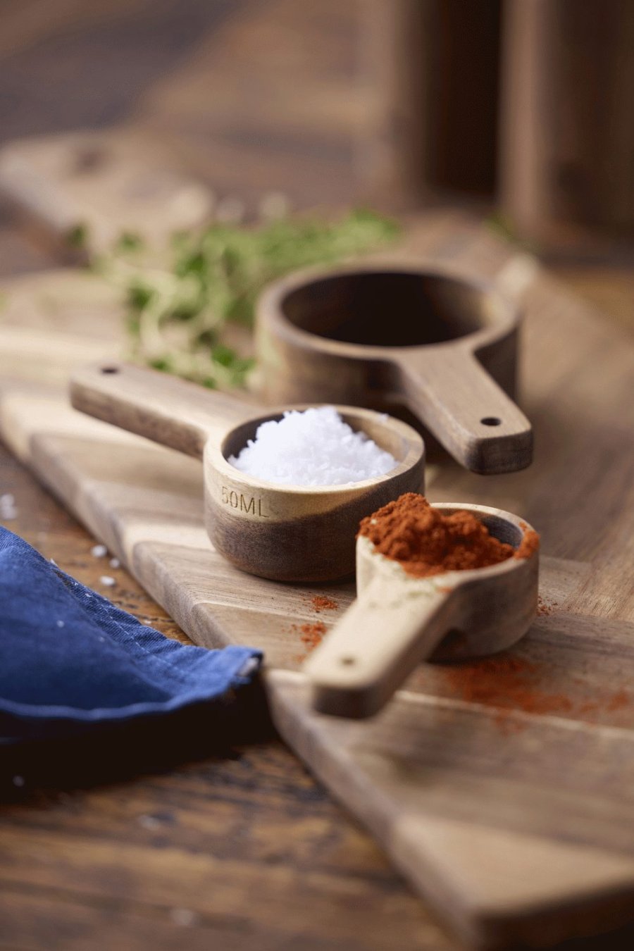 HOLM Messlffel-Set 3er Set, Akazie