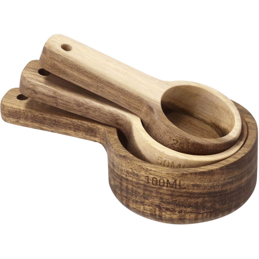 HOLM Messlffel-Set 3er Set, Akazie