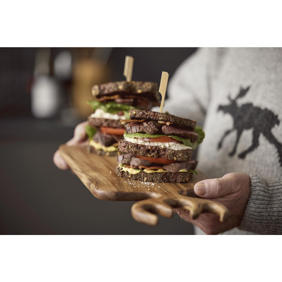 HOLM Servierbrett mit Geweih 36 cm, Akazie