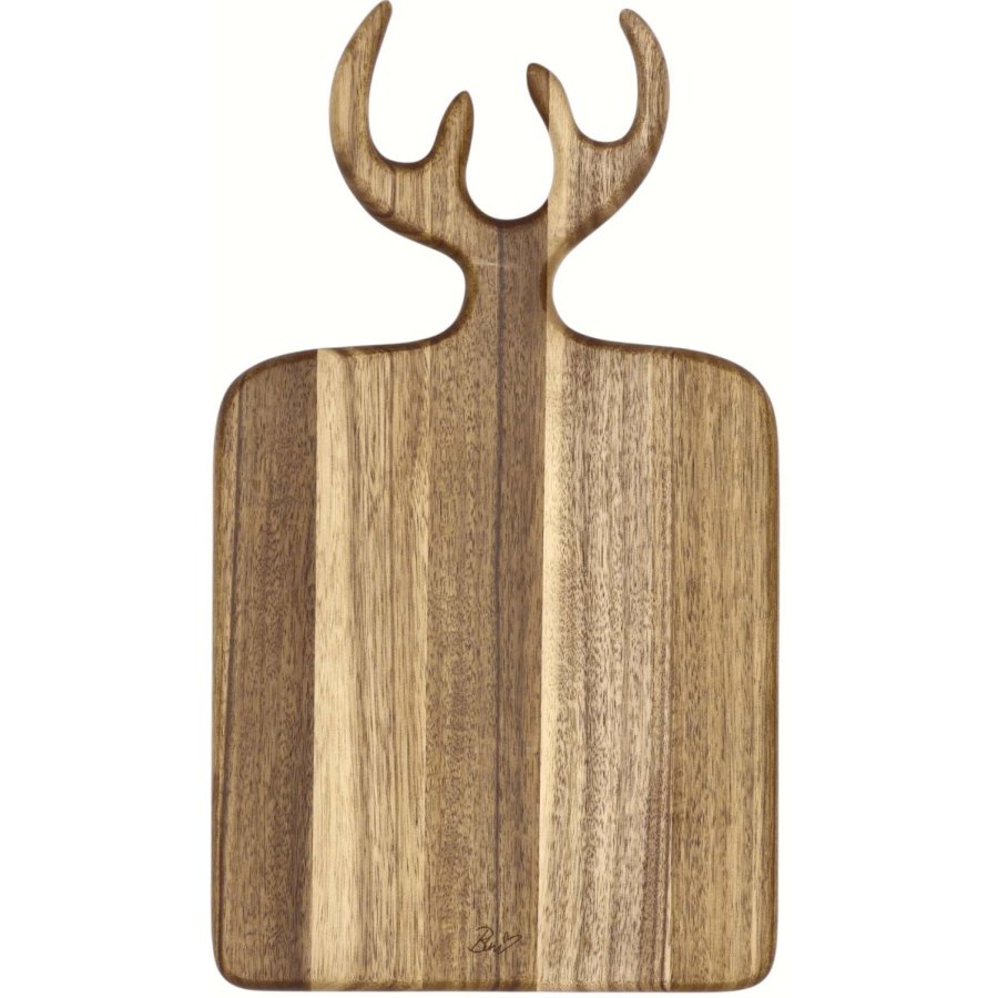 HOLM Servierbrett mit Geweih 36 cm, Akazie