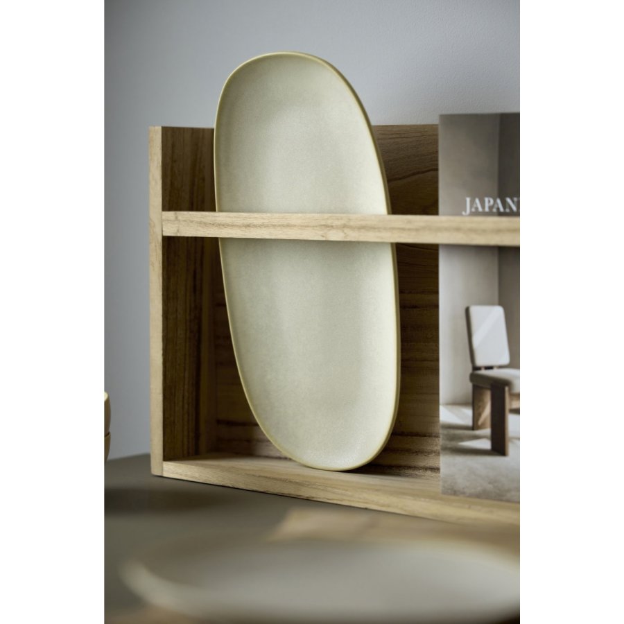 Villa Collection Shoku Serveringsfad 34x18 cm, Soft Beige