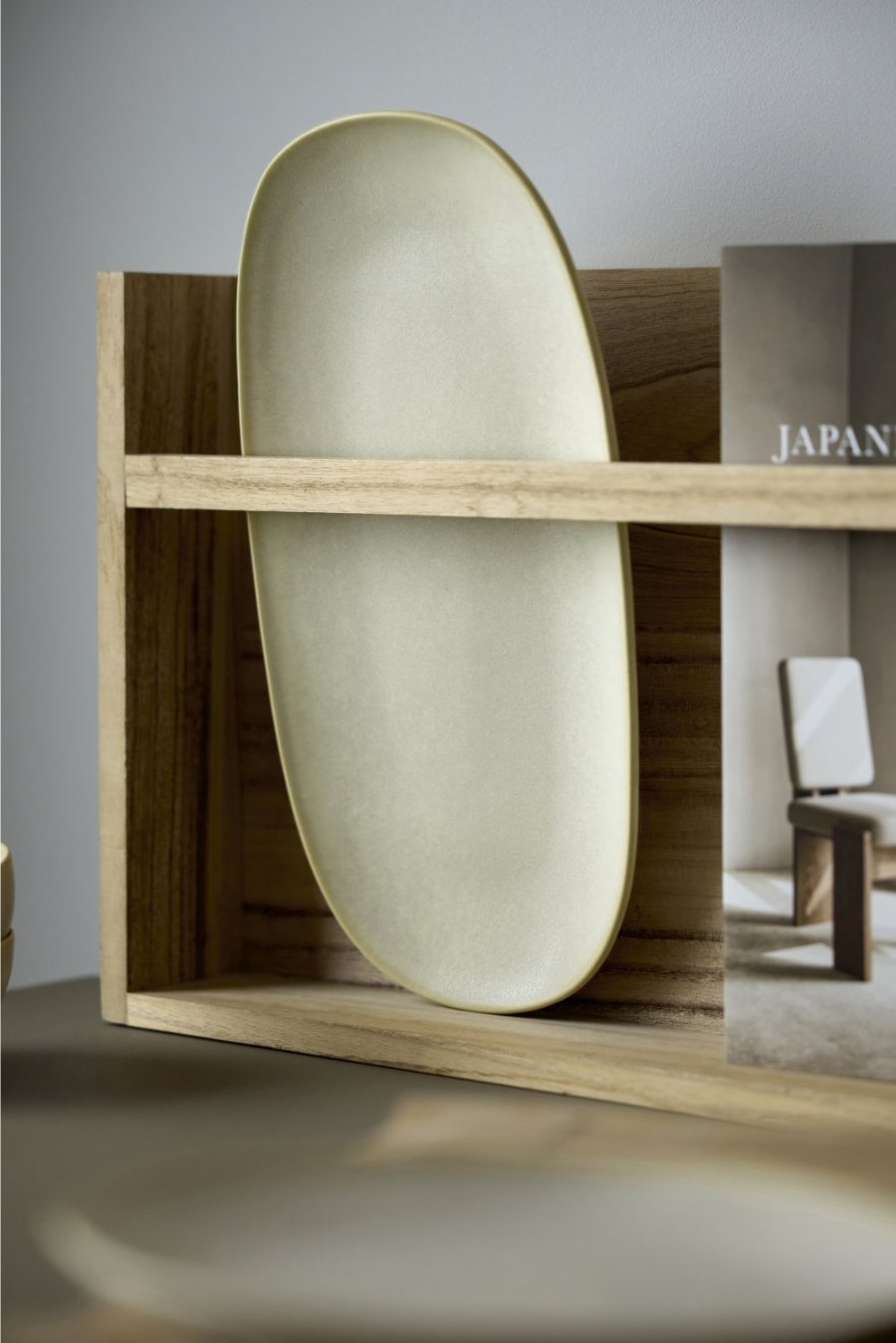 Villa Collection Shoku Serveringsfad 34x18 cm, Soft Beige