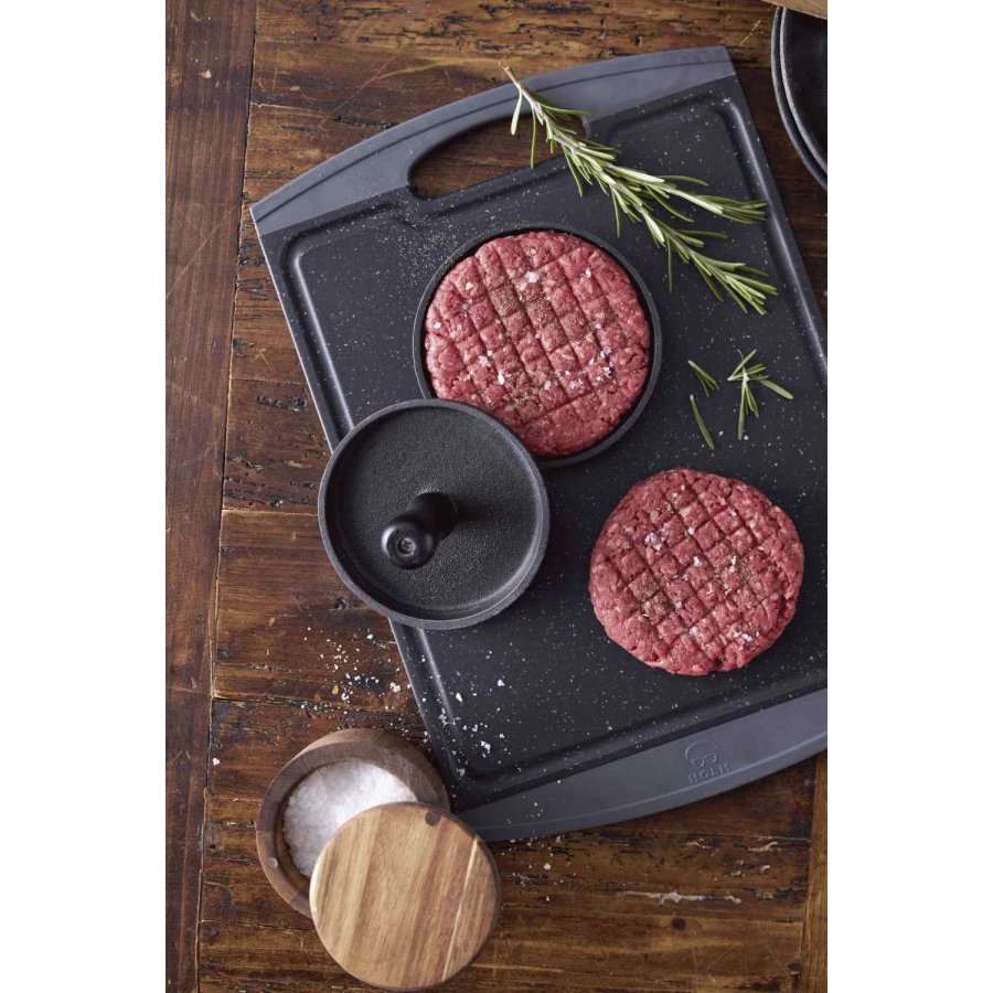 HOLM Burgerpressen 12 cm, Schwarz