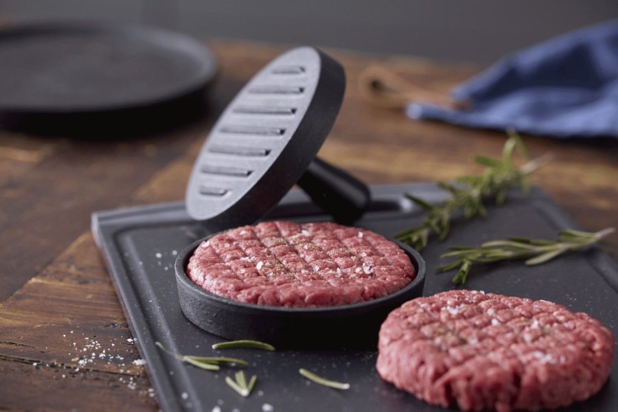 HOLM Burgerpressen 12 cm, Schwarz