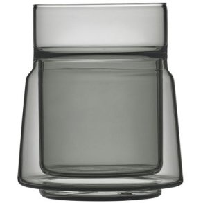 Jacob Jensen Doppelwandiges Glas 21 cl, Schwarz