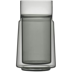 Jacob Jensen Doppelwandiges Glas 33 cl, Schwarz