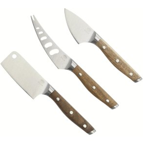HOLM Kseset 3er Set, Stahl/Akazienholz