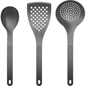 Rosti Optima Kchenutensilien 3er Set, Schwarz