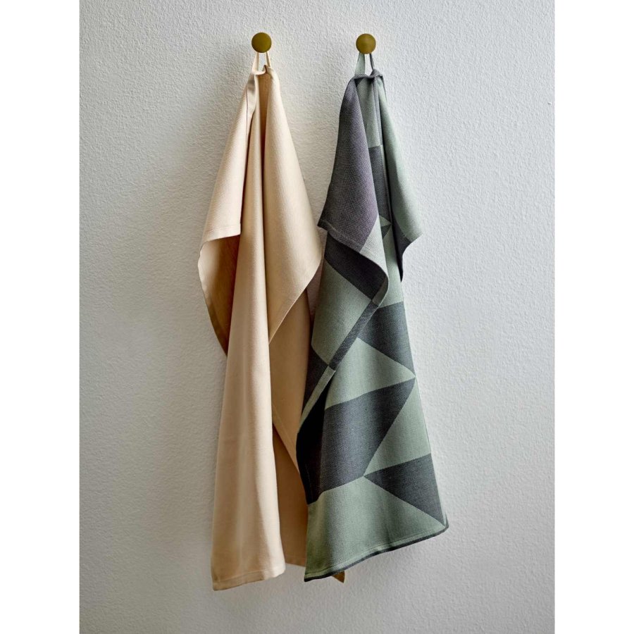 Södahl Twist Viskestykke 2 stk. 50x70 cm, Hedge Green