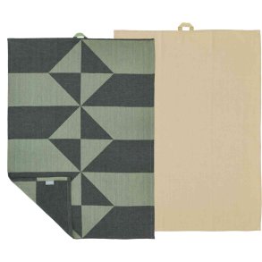 Södahl Twist Viskestykke 2 stk. 50x70 cm, Hedge Green