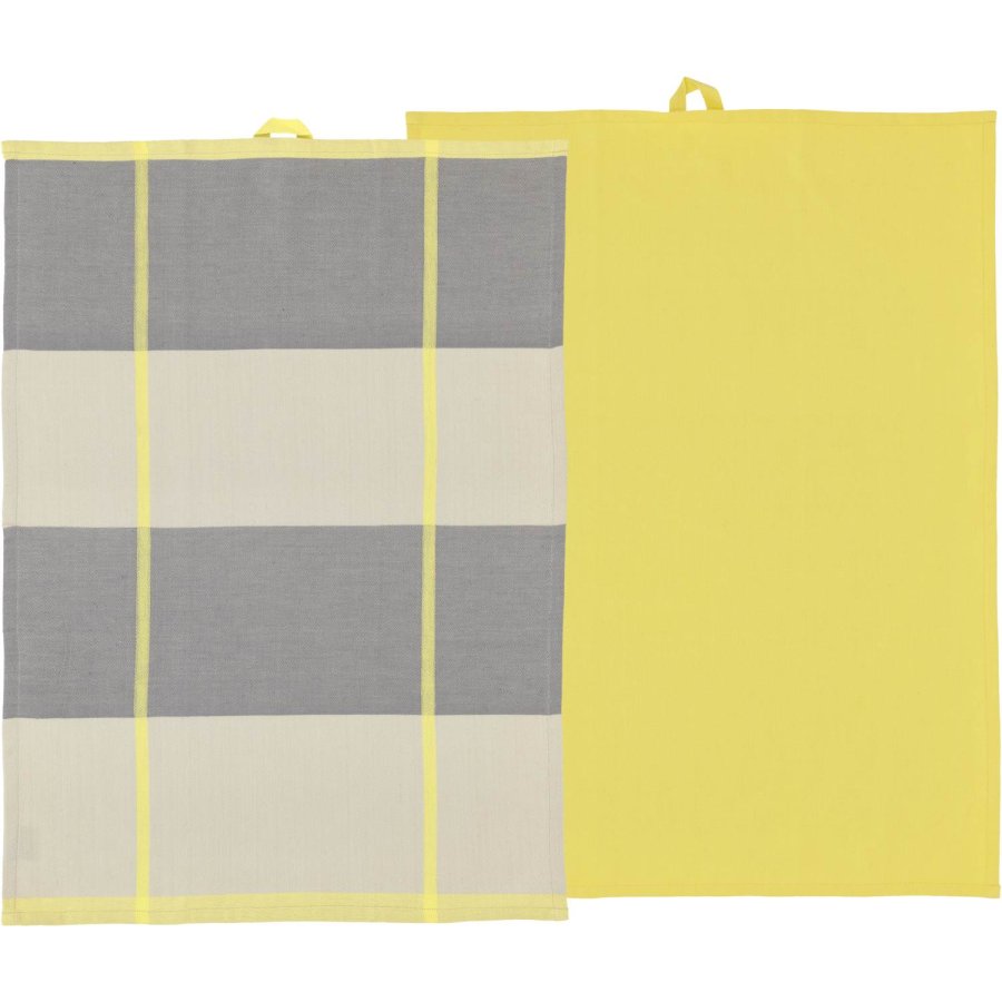Södahl Blocks Viskestykke 2 stk. 50x70 cm, Gul
