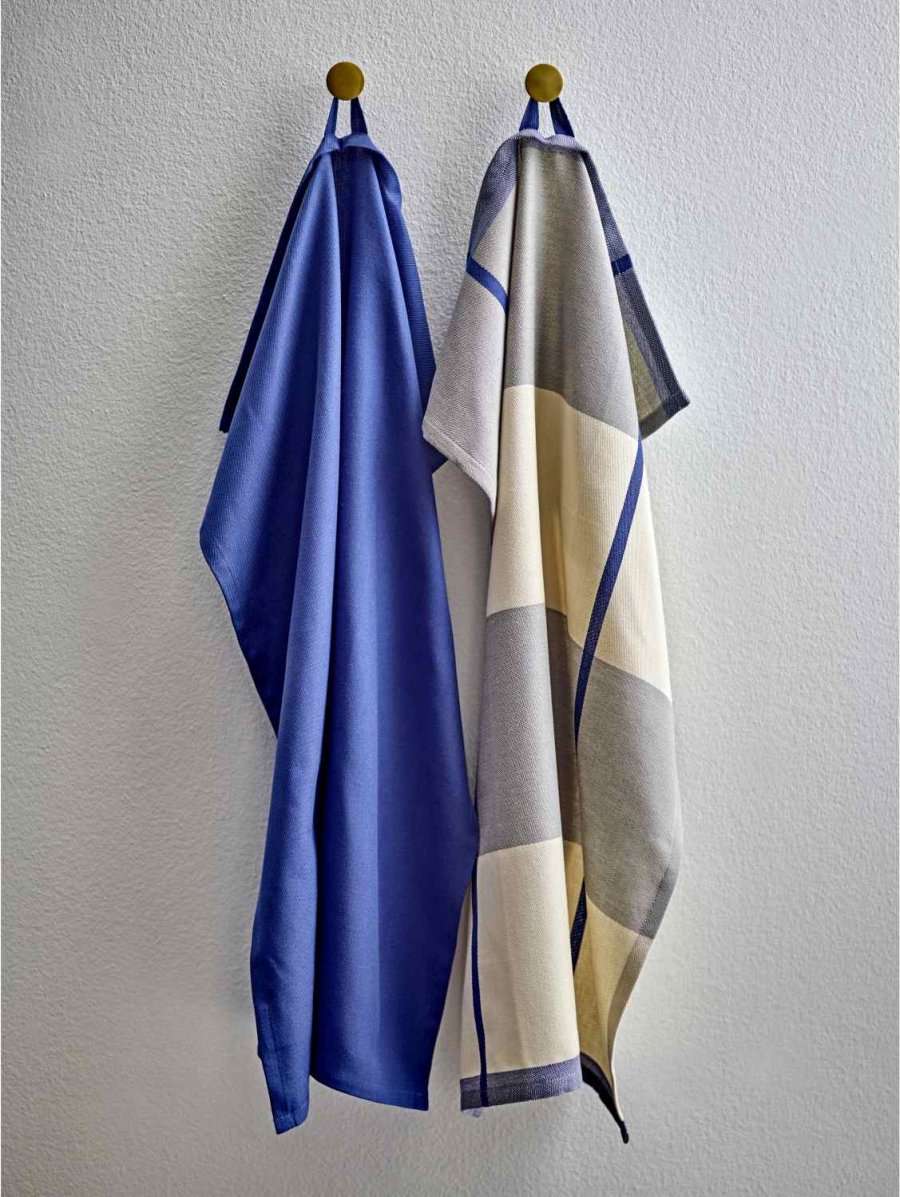 Södahl Blocks Viskestykke 2 stk. 50x70 cm, Royal Blue