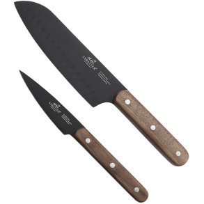 Lion Sabatier International Phenix Walnut Knivst 2 Dele, Sort/Valnddetr