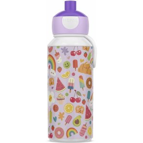 Mepal Popup Campus Trinkflasche 400 ml, Food Doodle