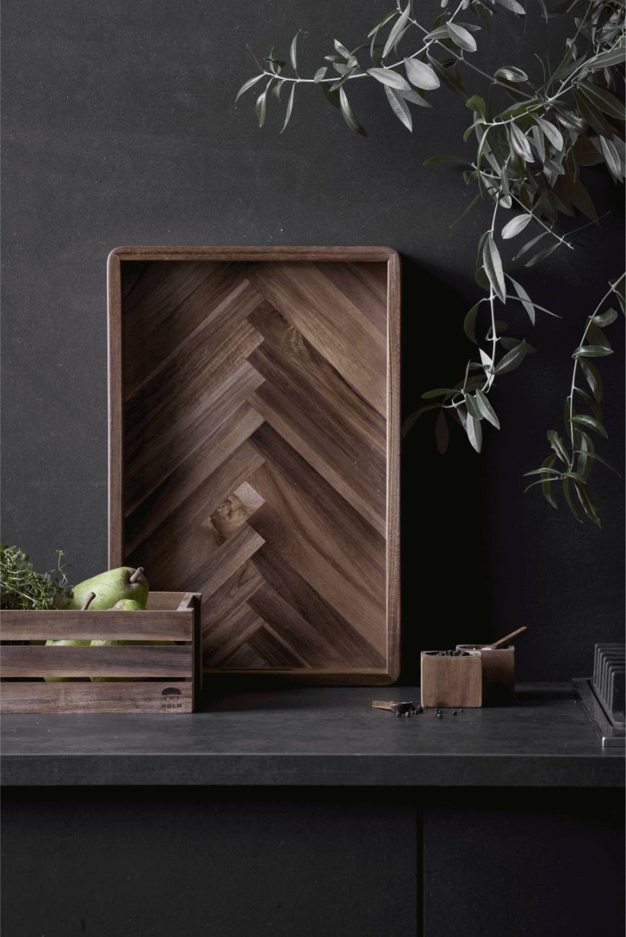 HOLM Serviertablett 30,5x45,7 cm, Akazie