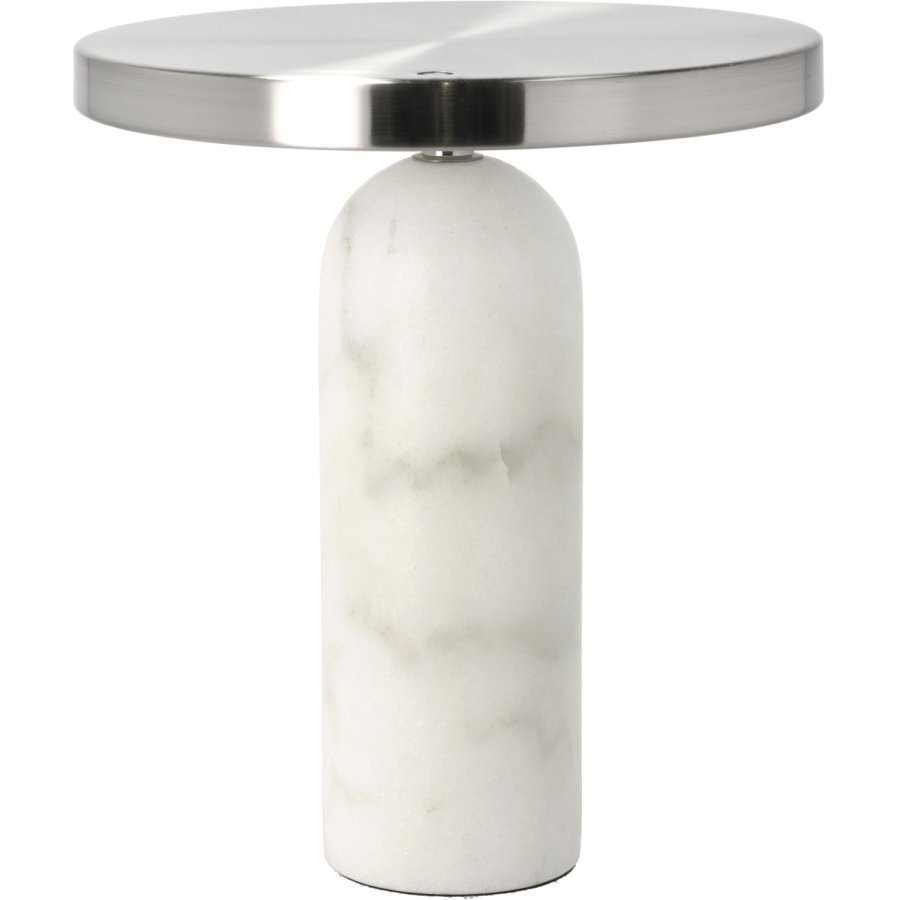 Villa Collection Vilja Bordlampe H25 cm, Hvid/Krom