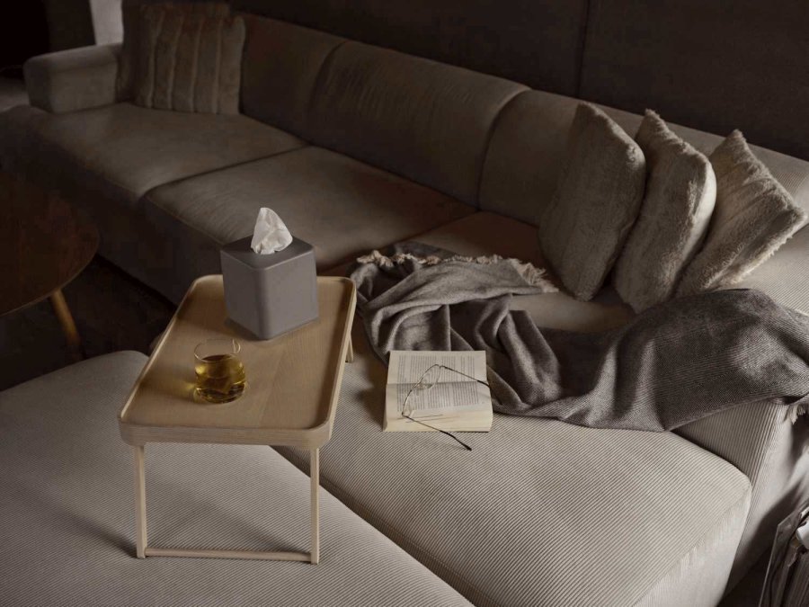 Zone Denmark Ume Serviettenbox 15x13 cm, Taupe