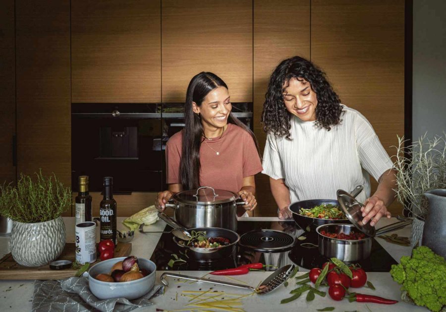 Rsle PureElements Topfset mit Deckel 7-teilig, Stahl