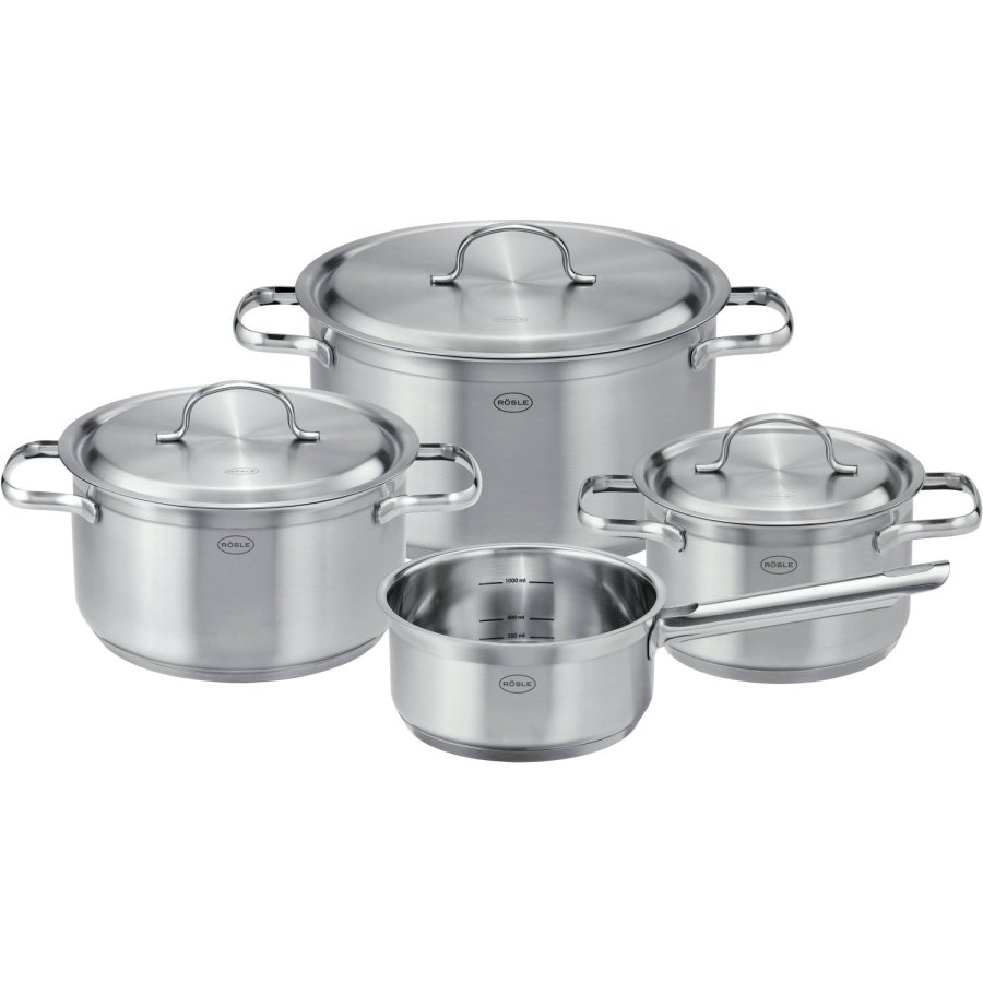Rsle PureElements Topfset mit Deckel 7-teilig, Stahl