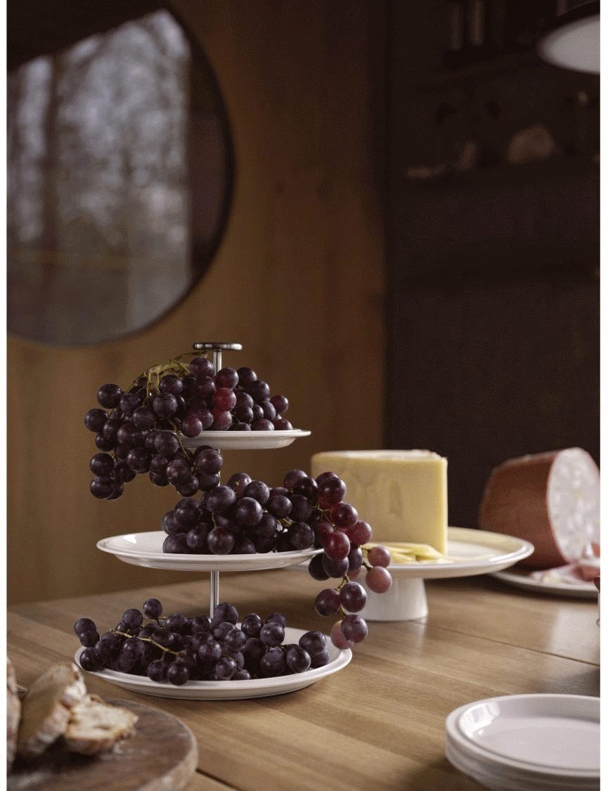 Zone Denmark Eau Lagkagefad 32 cm, Offwhite