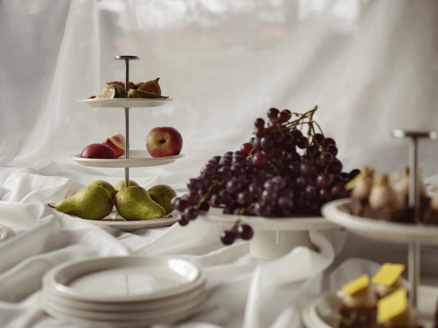 Zone Denmark Eau Etagere H29 cm, Cremefarben