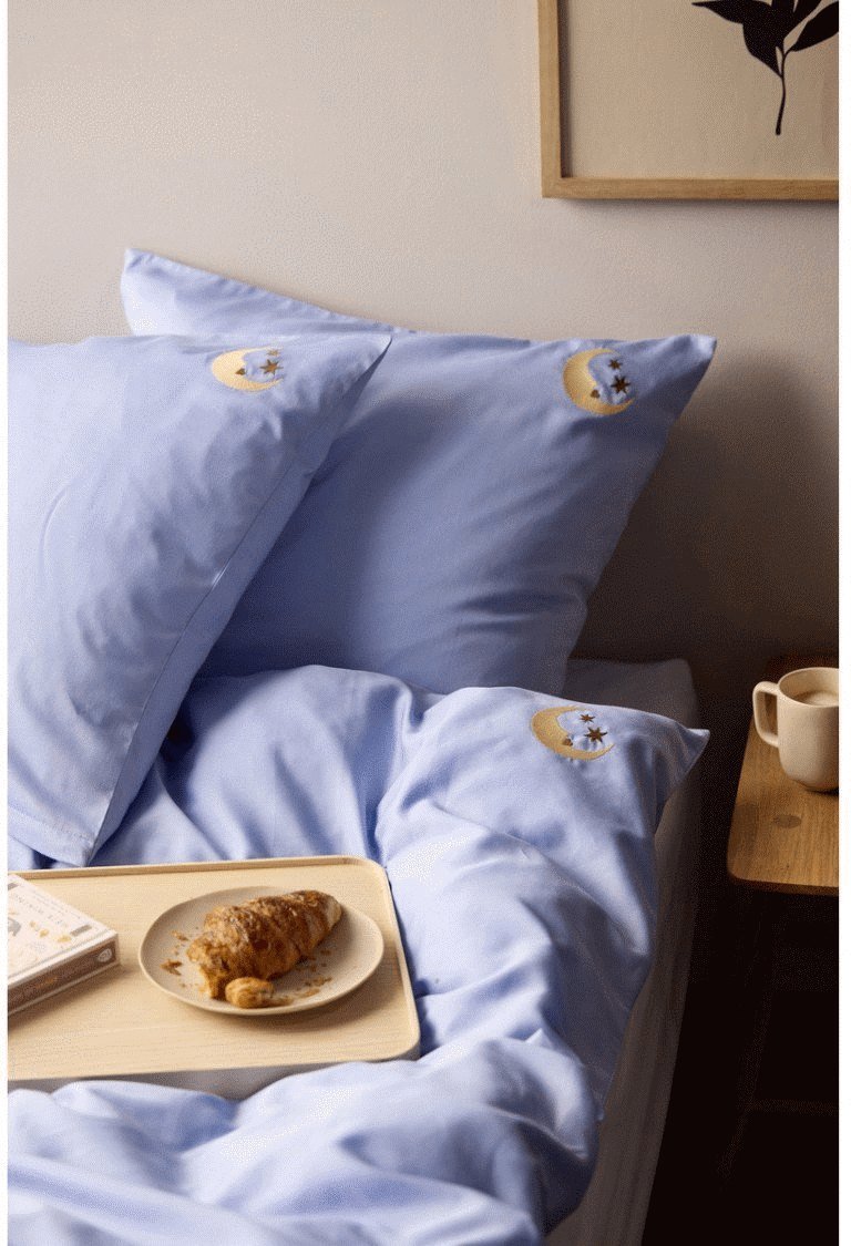 Södahl Bonne Nuit Sengetj 140x220 cm, Sky Blue