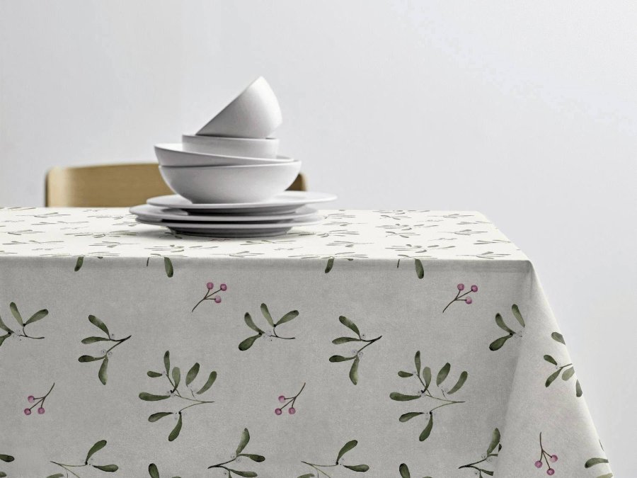 Sdahl Mistletoe Weihnachtstischdecke 140x250 cm, Natur