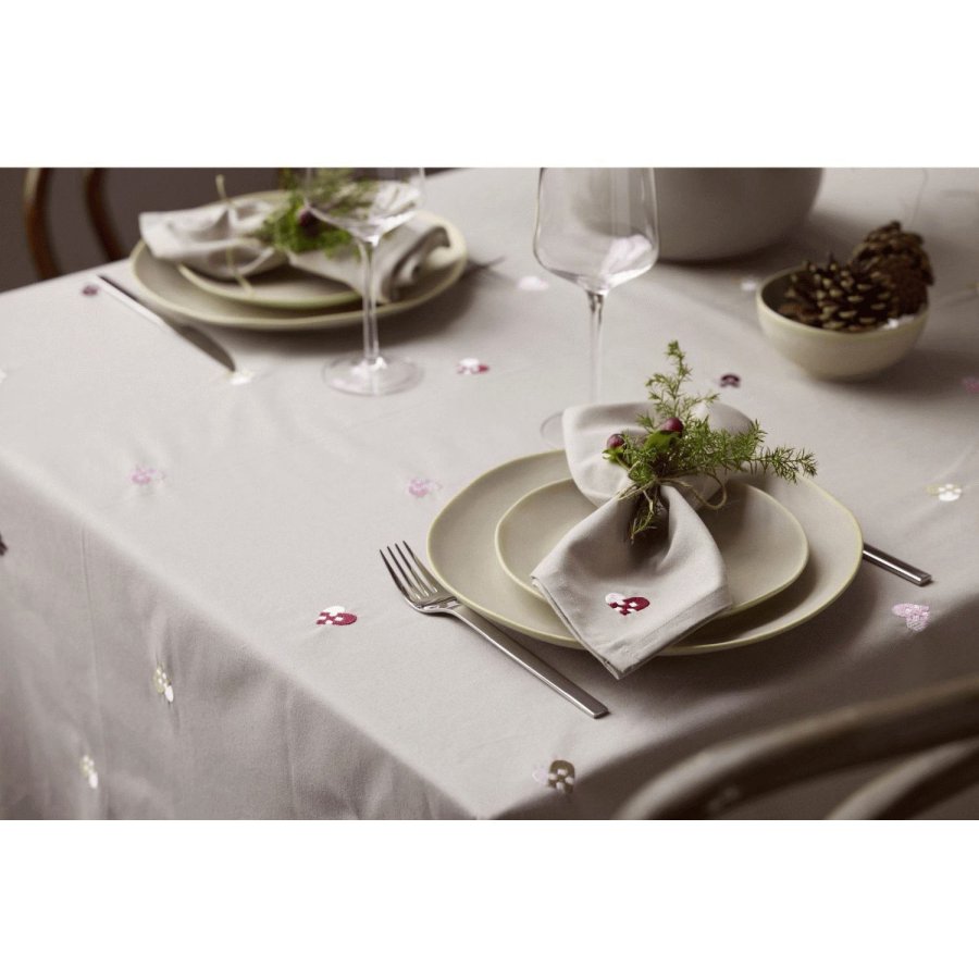 Sdahl Christmas Hearts Embroidery Weihnachtstischdecke 140x320 cm, Rose