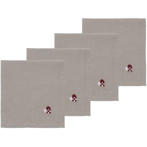 Södahl Christmas Hearts Embroidery Stofservietter 4 stk. 40x40 cm, Mrkerd