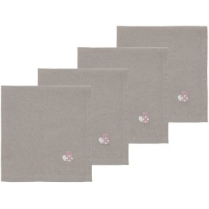 Södahl Christmas Hearts Embroidery Stofservietter 4 stk. 40x40 cm, Rose